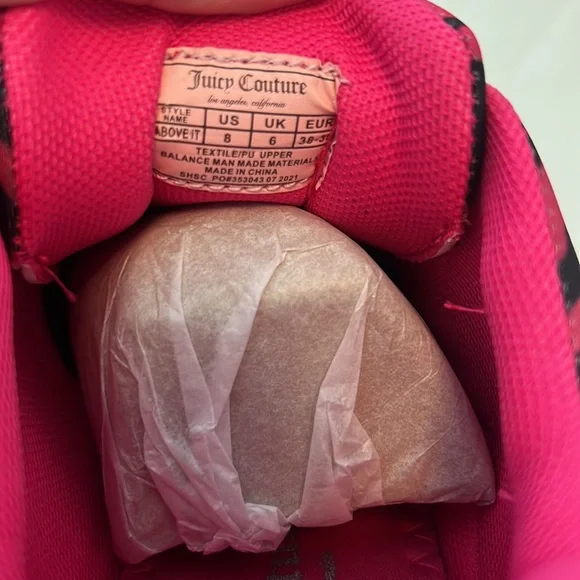 Juicy Couture Pink Zebra Sneakers - Picture 5 of 8